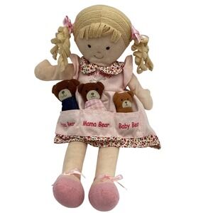 Goldilocks and the Three Bears Soft Rag Doll with Finger Puppets 15 Inch Plush